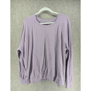 Athleta Mindset Sweatshirt Womens XL Purple‎ Lavender Raglan Pullover Crewneck